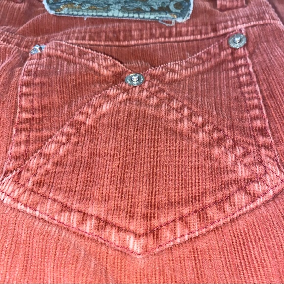 Dolce & Gabbana D&G Corduroy Pants Straight Leg Red Maroon Vintage Look 28 42 - Picture 6 of 13